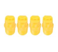 sourcing map 10Pcs Flat Fan Spray Tip, 65 Degree 2mm Orifice Diameter 1/4 Inch Male Thread Fan Shaped Plastic Sprayer Yellow Nozzle for Agricultural Industrial Equipment Irrigation Cooling