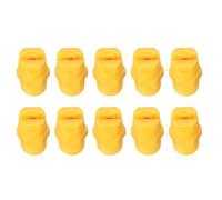 sourcing map 10Pcs Flat Fan Spray Tip, 95 Degree 1.8mm Orifice Diameter 1/4 Inch Male Thread Fan Shaped Plastic Sprayer Yellow Nozzle for Agricultural Industrial Equipment Irrigation Cooling