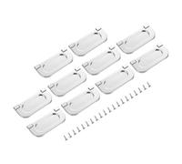 sourcing map 10Pcs Flush Pull Handle, 3 Inch Hidden Recessed Furniture Grip Cabinets Door Pull Ring Handles with Screws for Drawers Cupboard Dresser, Silver