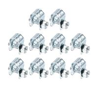 sourcing map 10pcs Fuel Injection Hose Clamp 7-9mm Adjustable Zinc Plated Steel Mini Gas Line Hose Clamp for Automotive Agriculture Plumbing Diesel Petrol Pipe
