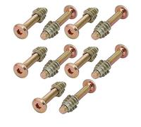 sourcing map 10pcs Furniture Connecting Fitting M6x40mm Hex Socket Drive Bolt w Wood Insert Nut