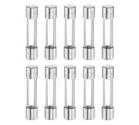 sourcing map 10pcs Fuses 3A 250 Volt Fast Blow Glass Fuse F3AL250V 6x30mm Fast Acting Fuses for Christmas Light Electrical Systems Microwave Ovens TVs Fans Lights Oven