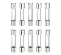 sourcing map 10pcs Fuses 5A 250 Volt Fast Blow Glass Fuse F5AL250V 6x30mm Fast Acting Fuses for Christmas Light Electrical Systems Microwave Ovens TVs Fans Lights Oven