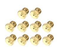sourcing map 10Pcs Gas Propane Orifices Jet Nozzles, M6 x 0.75 mm Brass Gas Conversion Kit (0.85mm) Replacement Part for Range Stove Oven Propane LPG Pipe Water Heater DIY Burner Parts