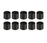 sourcing map 10PCS Glass Hinge Replacement Parts, Shower Doors Hinge Glass Hinge Replacement Parts Round Glass Hinge Gasket Rubber Ring for Glass Door Cupboard Cabinet Door, Black