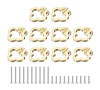 sourcing map 10pcs Gold Cabinet Knobs, Zinc Alloy Drawer Knobs with Screws, Kitchen Hardware Drawer Pulls for Cupboard Wardrobe Dresser Drawer