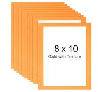 Sourcing Map 10pcs Gold with Texture 8 x 10 Inch Cardboard Picture Frames with Clear Film for Artwork Display