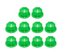 sourcing map 10pcs Green Guitar Effect Pedal Knob, 7/16" Plastic Brass Insert Electric Guitar Knobs for Amplifier Guitar Bass Volume Control