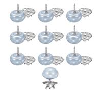 sourcing map 10pcs Grey No Sew Pearl Buttons 12mm Cover Up Pins Removable Reusable Craft Button for Shirt Dress DIY Crafts Clothes Decoration