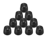 sourcing map 10Pcs Guitar Amplifier Push on Fit Knobs for 6mm/0.24" Dia Potentiometer, Control Knob Black for Volume Tone Control, Guitar Bass Parts, Chrome