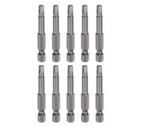 sourcing map 10pcs H4 Hex Screwdriver Bit 1/4" Hex Shank 2" Length Magnetic Security Screw Driver Power Tool