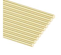 sourcing map 10Pcs H65 Brass Round Metal Rods, 1.5mm OD x 300mm Length Solid Stock Lathe Bar, Welding Rod for Knife Handle Pins, DIY Craft Model Plane Car, Drift Punches Shaft Machining