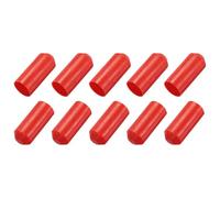 sourcing map 10Pcs Heat Shrink End Cap 18mm ID x 40mm l 1.5:1 Ratio Heat Shrink Tubing Caps Lined Sealed Waterproof Adhesive for Electrical Wire Cable, Red