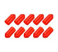 sourcing map 10Pcs Heat Shrink End Cap 25mm ID x 50mm l 2:1 Ratio Waterproof Electrical Wire Wrap Heat Shrink Tubing Caps Lined Sealed for Wire Cable, Red