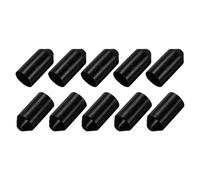 sourcing map 10Pcs Heat Shrink End Cap 25mm ID x 50mm l 2:1 Ratio Waterproof Electrical Wire Wrap Heat Shrink Tubing Caps Lined Sealed for Wire Cable, Black
