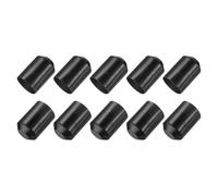 sourcing map 10Pcs Heat Shrink End Cap 50mm ID x 75mm L 2:1 Ratio Waterproof Electrical Wire Wrap Heat Shrink Tubing Caps Lined Sealed for Wire Cable, Black