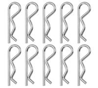 sourcing map 10pcs Heavy Duty Hitch Pins M3x50mm Stainless Steel R Clips Spring Retaining Cotter Pins for Trailer Locking Mowers Trucks RVs Machinery Heavy Duty Pin Locking Systems, Silver