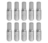 sourcing map 10pcs Hex Bits 1/4" Hex Shank H5 Head 1" Length S2 Steel Hexagon Wrench Drill Bit for Repair Work Electric Screw Driver