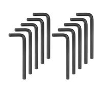 sourcing map 10pcs Hex Key Wrench 1/4" L-Shape Hexagon SAE Wrenches Chrome Vanadium Steel Repairing Tool for Home Repair, Black