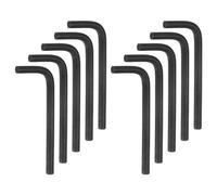 sourcing map 10pcs Hex Key Wrench 6mm L-Shape Hexagon Metric Wrenches Chrome Vanadium Steel Repairing Tool for Home Repair, Black