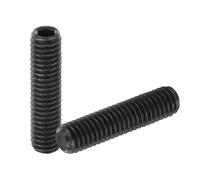 sourcing map 10Pcs Hex Socket Grub Screw, M6x25mm Alloy Steel Head Socket Set Screws Flat Point Grub Bolt for Door Handles, Light Fixture Repair, Black