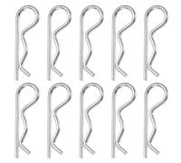 sourcing map 10pcs Hitch Pins Clips M2.5x50mm Cotter Pins Stainless Steel R Clips Spring Retaining for Trailer Locking Mowers Trucks RVs Machinery Heavy Duty Pin Locking Systems, Silver