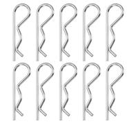 sourcing map 10pcs Hitch Pins Clips M3x65mm Cotter Pins Stainless Steel R Clips Spring Retaining for Trailer Locking Mowers Trucks RVs Machinery Heavy Duty Pin Locking Systems, Silver