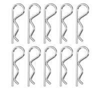 sourcing map 10pcs Hitch Pins Clips M4x85mm Cotter Pins Stainless Steel R Clips Spring Retaining for Trailer Locking Mowers Trucks RVs Machinery Heavy Duty Pin Locking Systems, Silver