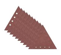 sourcing map 10pcs Hook & Loop Sandpaper 40 Grit 12 Holes Triangular Sanding Disc Sheets Mouse Detail Sander Papers Sanding Machine Sandpapers for Wood Metal