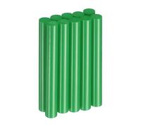 sourcing map 10pcs Hot Glue Sticks 11mm x 100mm Long EVA Mini Hot Melt Adhesive Glue Stick for Hot Melt Gun Wood Plastic Glass Flowers Fabrics Foam, Deep Green