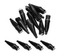 sourcing map 10pcs Insulated Alligator Clips 42.5mm 5A Electrical Test Spring Clamps Crocodile Clamps for Multimeter Laboratory Electric Battery Testing Cable Lead Clip, Black