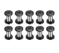 sourcing map 10pcs Knife Handle Screws 5 x 12mm M4 Torx Sink Head Stainless Steel Pocket Knife Pivot Pin Folding Knives Bolts Fasteners for Blade Fixing, Black/Silver