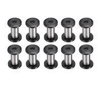 sourcing map 10pcs Knife Handle Screws 5 x 14mm M4 Torx Sink Head Stainless Steel Pocket Knife Pivot Pin Folding Knives Bolts Fasteners for Blade Fixing, Black/Silver