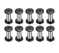 sourcing map 10pcs Knife Handle Screws 5 x 17mm M4 Torx Sink Head Stainless Steel Pocket Knife Pivot Pin Folding Knives Bolts Fasteners for Blade Fixing, Black/Silver