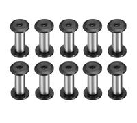 sourcing map 10pcs Knife Handle Screws 5 x 20mm M4 Torx Sink Head Stainless Steel Pocket Knife Pivot Pin Folding Knives Bolts Fasteners for Blade Fixing, Black/Silver