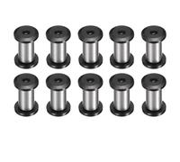 sourcing map 10pcs Knife Handle Screws 6 x 12mm M4 Torx Sink Head Stainless Steel Pocket Knife Pivot Pin Folding Knives Bolts Fasteners for Blade Fixing, Black/Silver