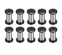 sourcing map 10pcs Knife Handle Screws 6 x 16mm M4 Torx Sink Head Stainless Steel Pocket Knife Pivot Pin Folding Knives Bolts Fasteners for Blade Fixing, Black/Silver