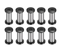 sourcing map 10pcs Knife Handle Screws 6 x 20mm M4 Torx Sink Head Stainless Steel Pocket Knife Pivot Pin Folding Knives Bolts Fasteners for Blade Fixing, Black/Silver