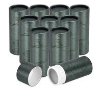 sourcing map 10pcs Kraft Paperboard Tubes, 10ml Empty Round Cardboard Box Gift Packing Box Tube Container for Essential Oil Bottle Packaging Crafts Pencils Tea Caddy Coffee Cosmetic, Dark Green