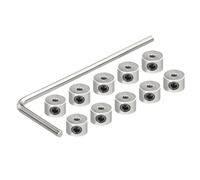 sourcing map 10Pcs Landing Gear Stopper 1.55 x 6mm/0.06"x 0.24" Plane Wheel Collar Block with Wrench for RC Airplane Model Remote Aircraft