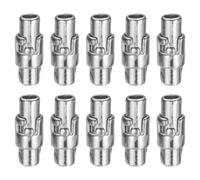 sourcing map 10pcs Leather Cord End Clasp 3mm Hole Magnetic Cord End Caps Closures Leather Bracelet Buckle for Jewelry Making DIY Supplies Crafts, Silver Tone