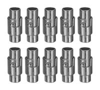 sourcing map 10pcs Leather Cord End Clasp 4mm Hole Magnetic Cord End Caps Closures Leather Bracelet Buckle for Jewelry Making DIY Supplies Crafts, Gunmetal