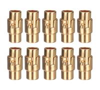 sourcing map 10pcs Leather Cord End Clasp 6mm Hole Magnetic Cord End Caps Closures Leather Bracelet Buckle for Jewelry Making DIY Supplies Crafts, Rose Gold
