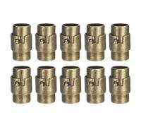 sourcing map 10pcs Leather Cord End Clasp 8mm Hole Magnetic Cord End Caps Closures Leather Bracelet Buckle for Jewelry Making DIY Supplies Crafts, Bronze