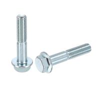 sourcing map 10pcs M10-1.5 x 50mm Metric Flange Hex Cap Bolt Partial Thread DIN 6921 Flanged Bolts Hexagon Screws Carbon Steel Zinc Plated Blue/White