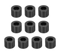 sourcing map 10pcs M10 Aluminium Spacers, 3/8" ID x 13/16" OD Round Standoff Spacer, Unthreaded Metal Spacers for 3/8" M10 Screws Bolts, Black 9/16" Length