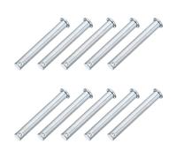sourcing map 10Pcs M10 x 75mm Single Hole Clevis Pins, Zinc-Plated Carbon Steel Flat Head Hitch Pins for Trailer Latch, Mechanics Repair, Furniture Installation, Industrial Equipment