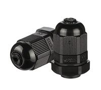 sourcing map 10Pcs M12 Waterproof IP68 Nylon Cable Gland Joint Adjustable Locknut for 3mm-6.5mm Dia Cable