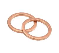 sourcing map 10Pcs M14 Flat Washer, Copper 14mm ID x 18mm OD x 1.5mm Thick for Bolt Screw, Factories Repair, Kitchens, Shops, and Outdoor Construction, Red