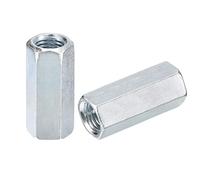 sourcing map 10pcs M14x19x45mm Coupling Nuts - Galvanized Carbon Steel Hex Threaded Rod Coupler for Furniture, Electronic, Industrial